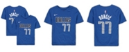 Nike Preschool Girls and Boys Luka Doncic Blue Dallas Mavericks Team Name Number T-shirt